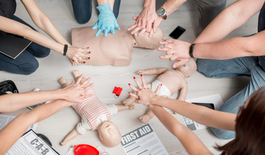 First Aid and CPR Training class in Calgary.
