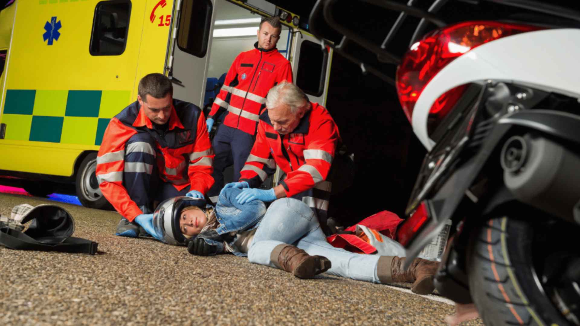 Medical health professionals on how to help someone after a motorcycle accident.