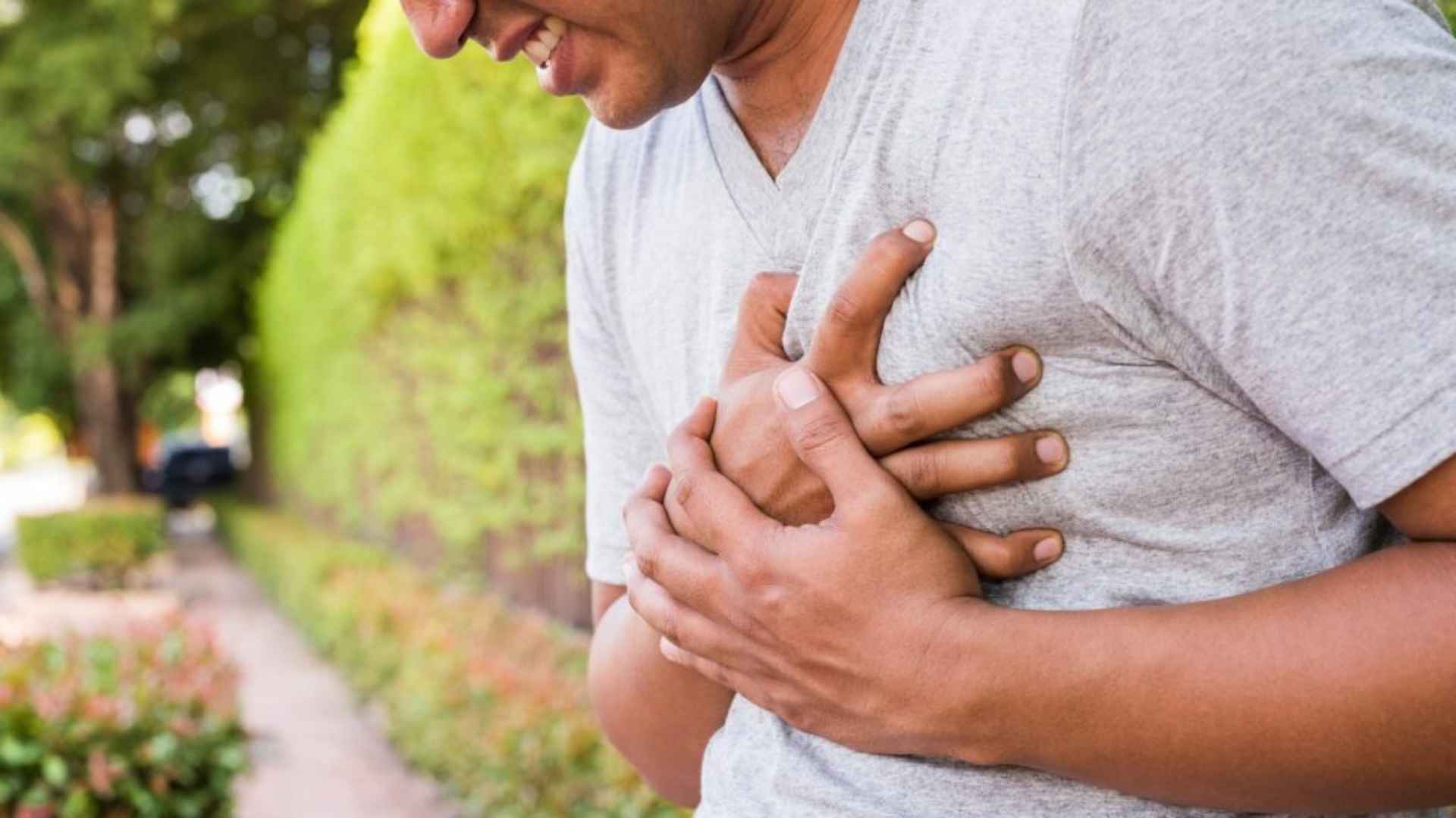 person having a heart attack