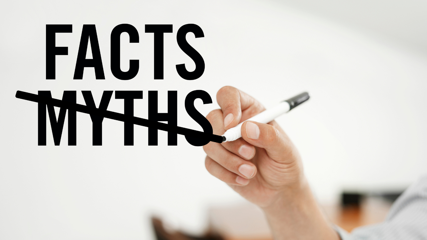 Image with text "Facts and Myths" about eye injuries