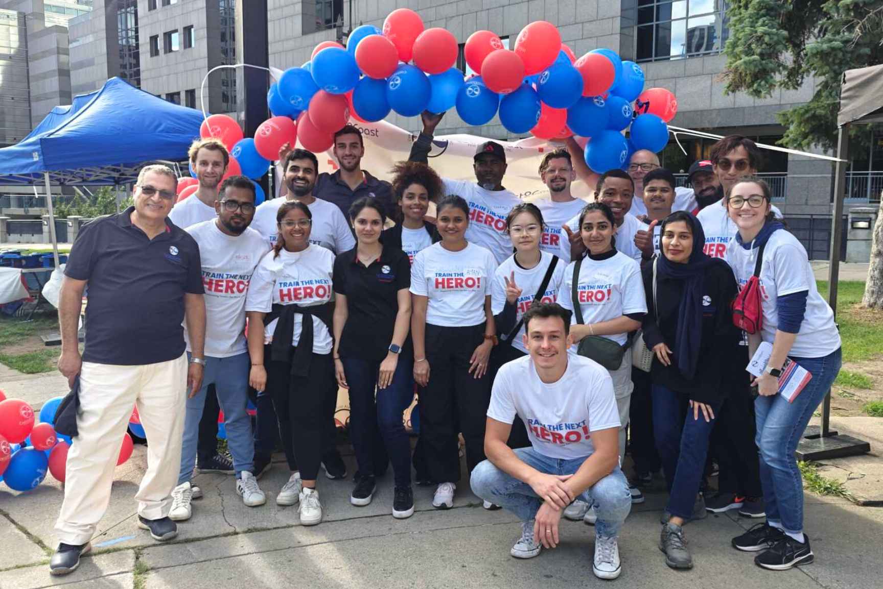 A group of people at the first aid emergency response event
