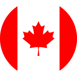 circular version of canadian flag